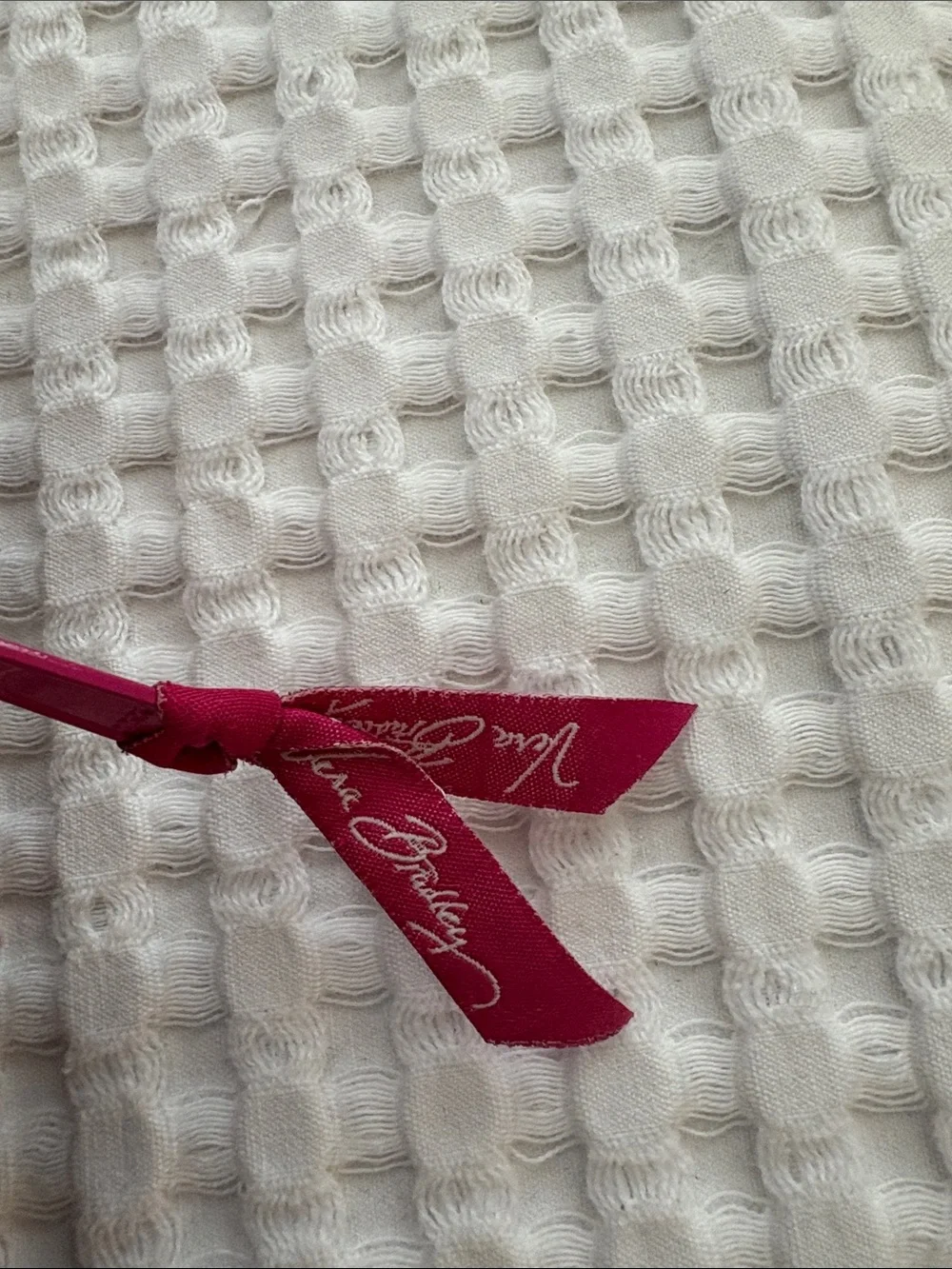 Vera Bradley Very Berry Pink Paisley Quilted Makeup Pouch with Accents